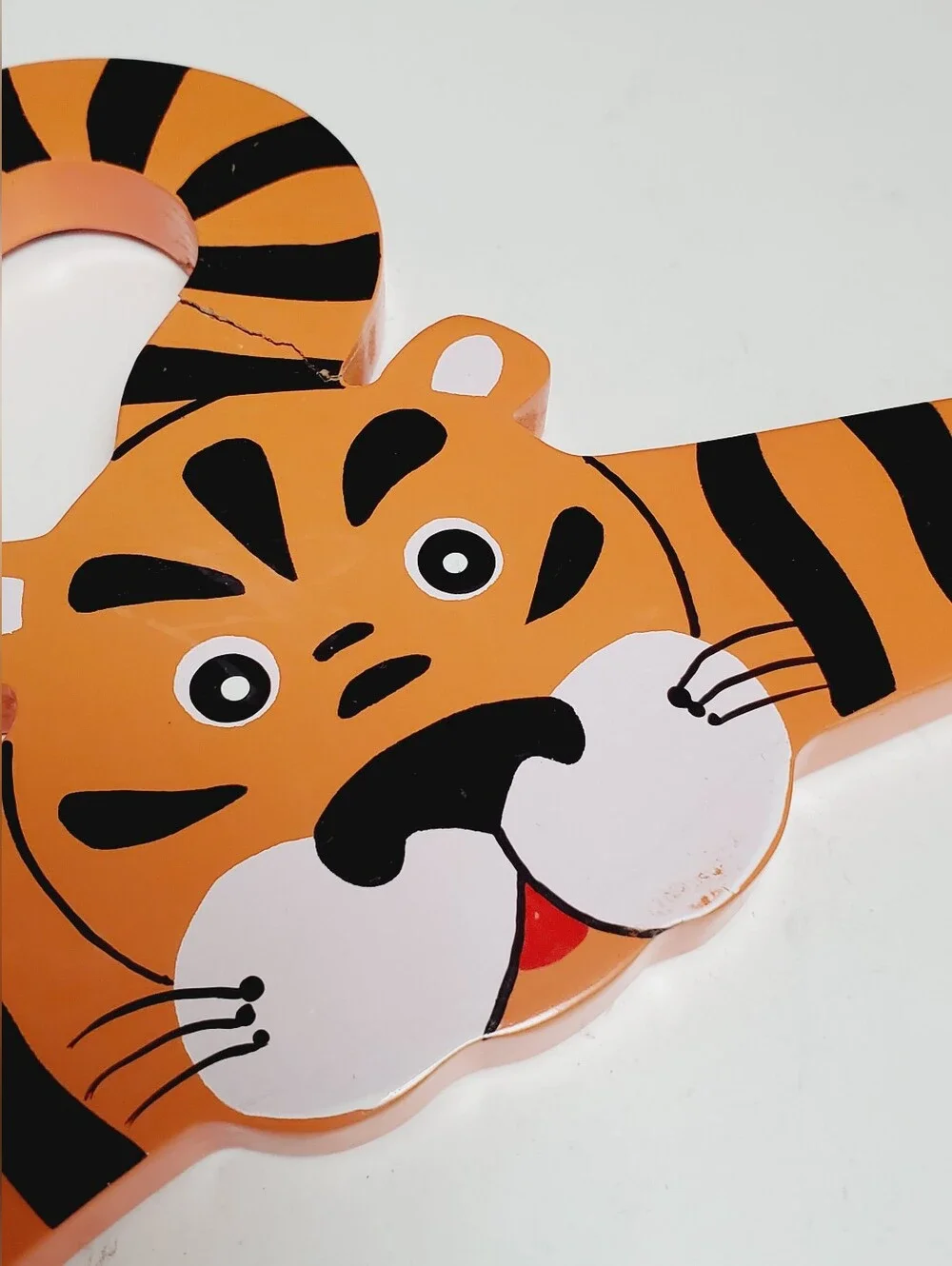 Lion and Tiger 2 Piece Wooden Handpainted Nursery Hanger Set